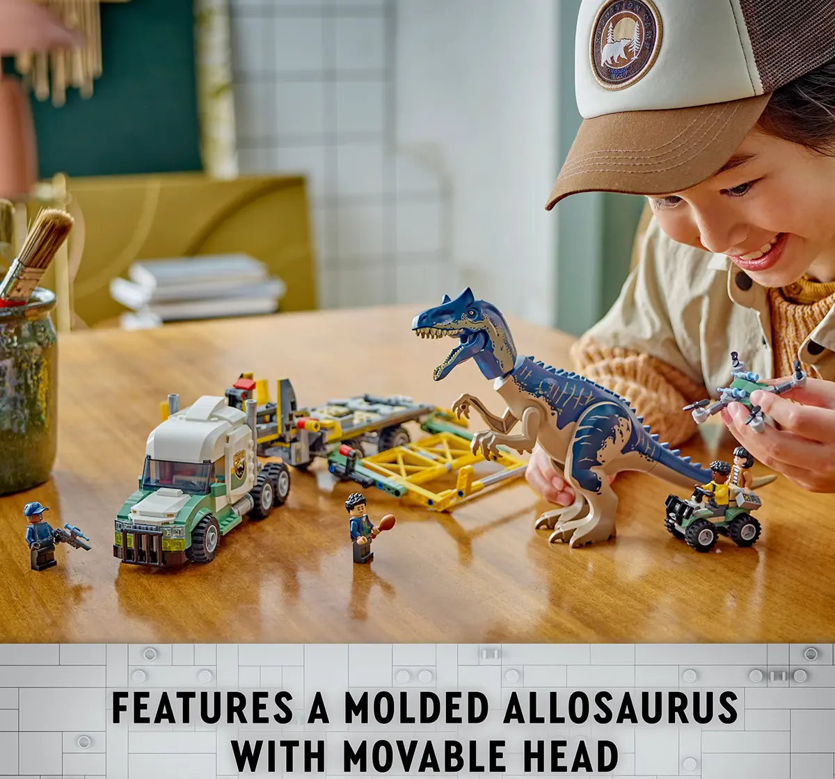 LEGO Jurassic World Dinosaur Missions: Allosaurus Transport Truck 76966 (588 Pieces)