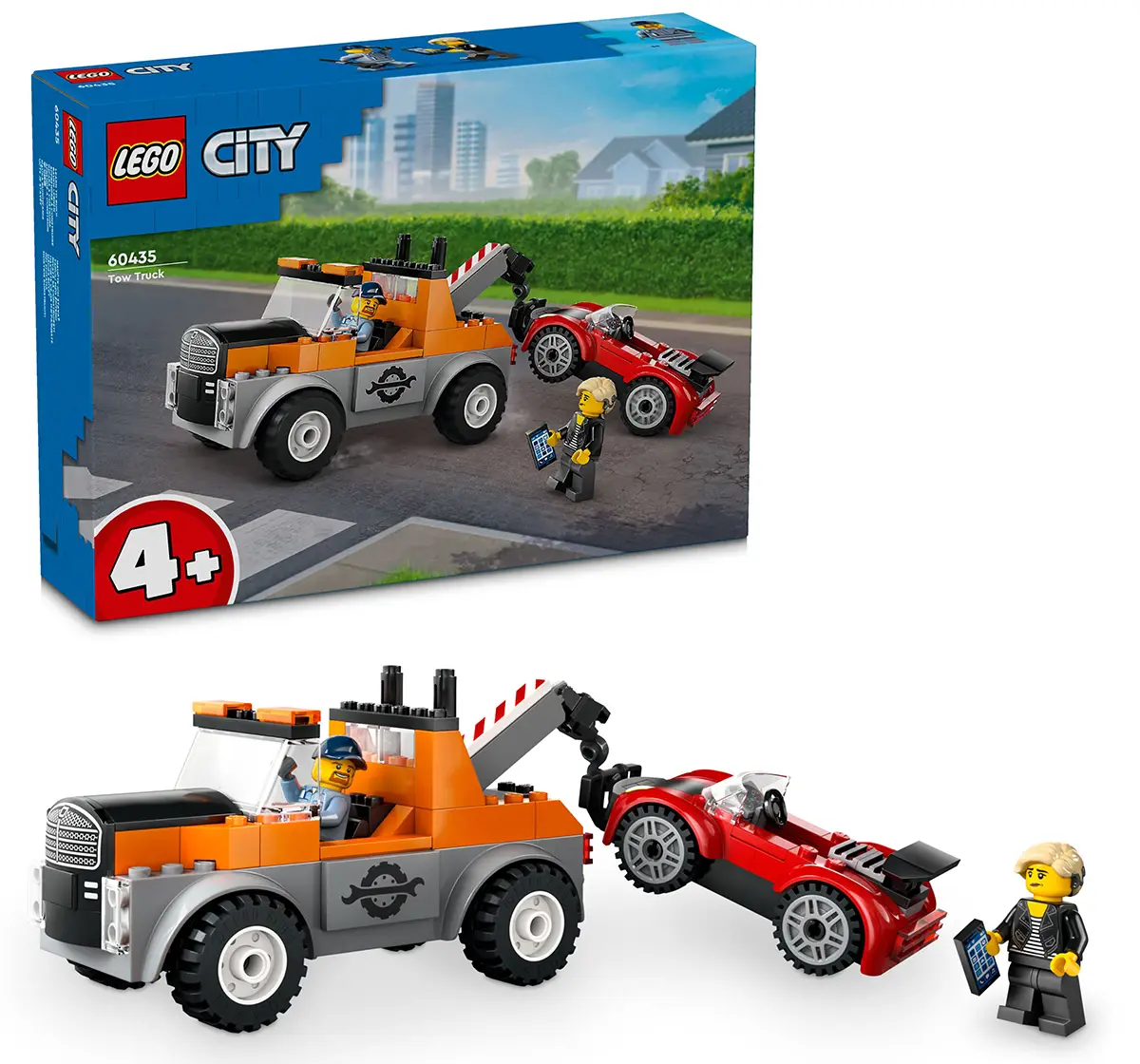 LEGO City Tow Truck And Sports Car Repair Toy Playset 60435 (101 Pieces)