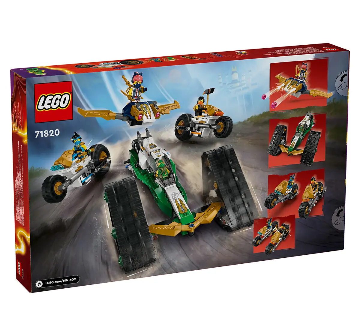 LEGO Ninjago Ninja Team Combo Vehicle 4-In-1 Toy 71820 (576 Pieces)