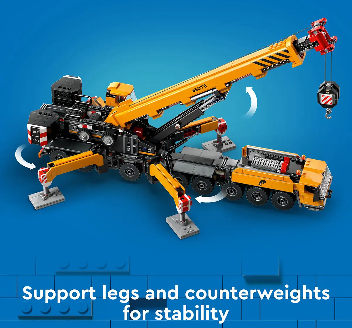 LEGO City Yellow Mobile Construction Crane Toy Set 60409 (1116 Pieces)