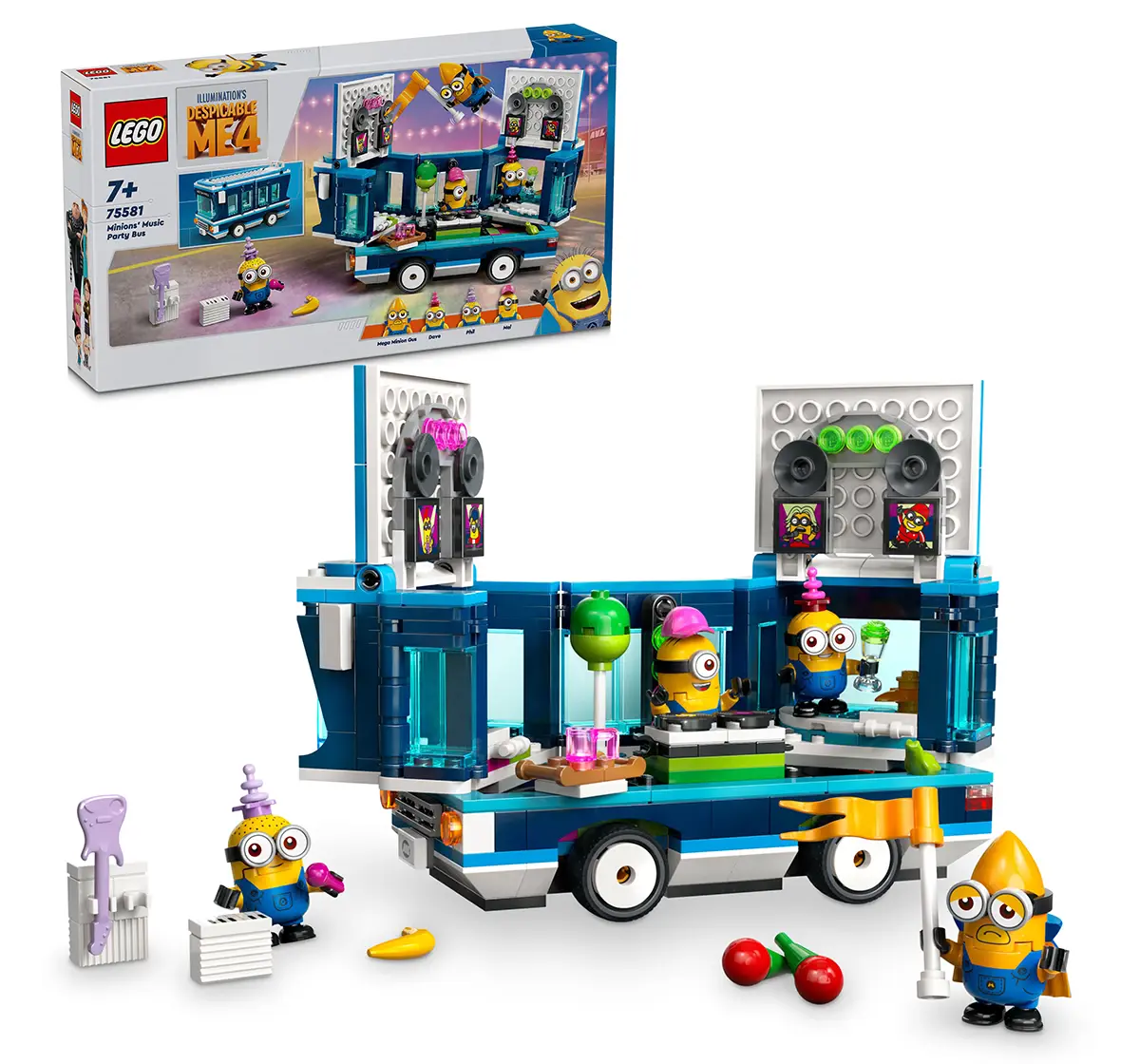 Lego Despicable Me 4 Minions’ Music Party Bus 75581 (379 Pieces)