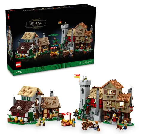 LEGO Icons Medieval Town Square Building Set 10332 (3304 Pieces)