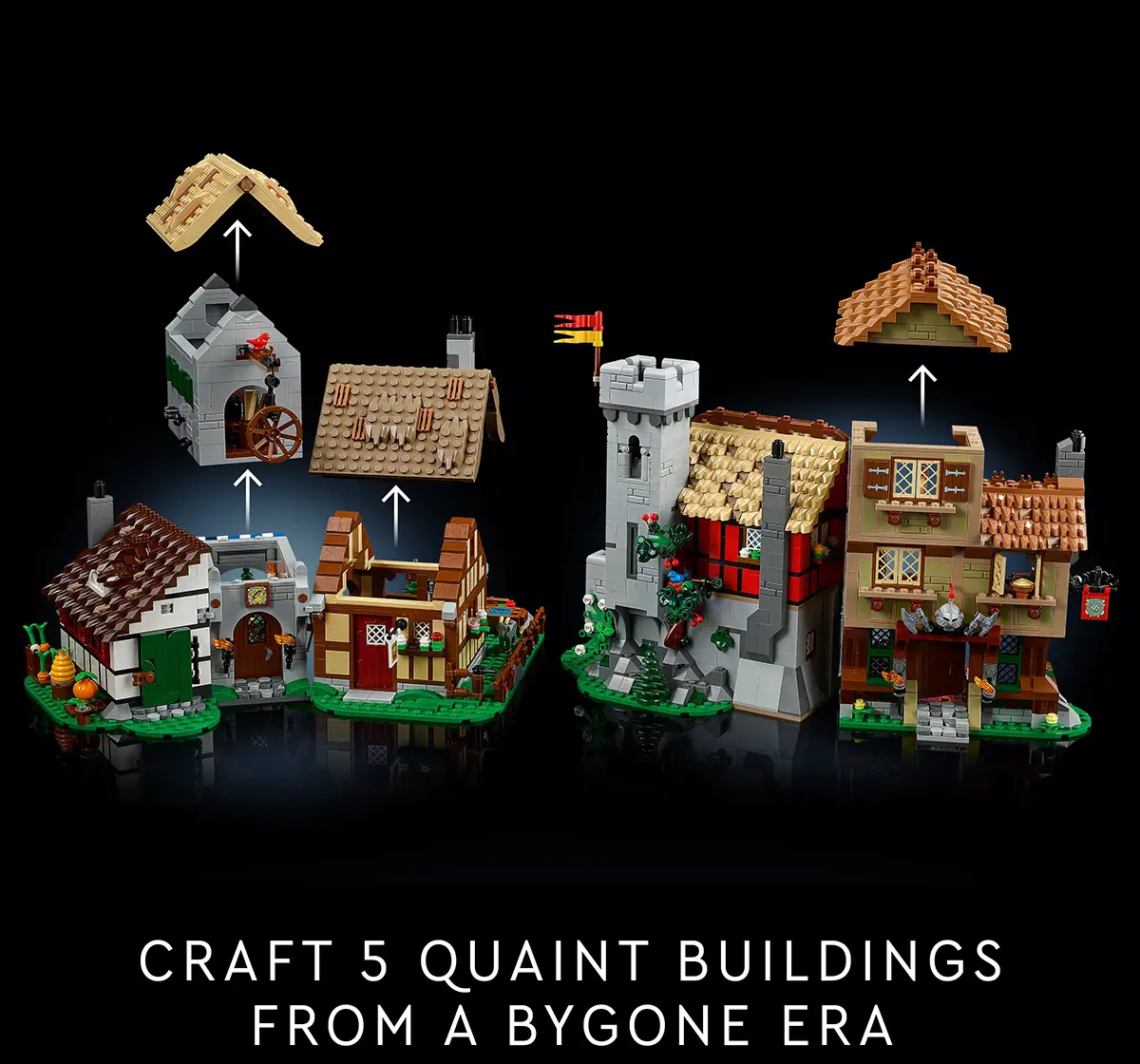 LEGO Icons Medieval Town Square Building Set 10332 (3304 Pieces)