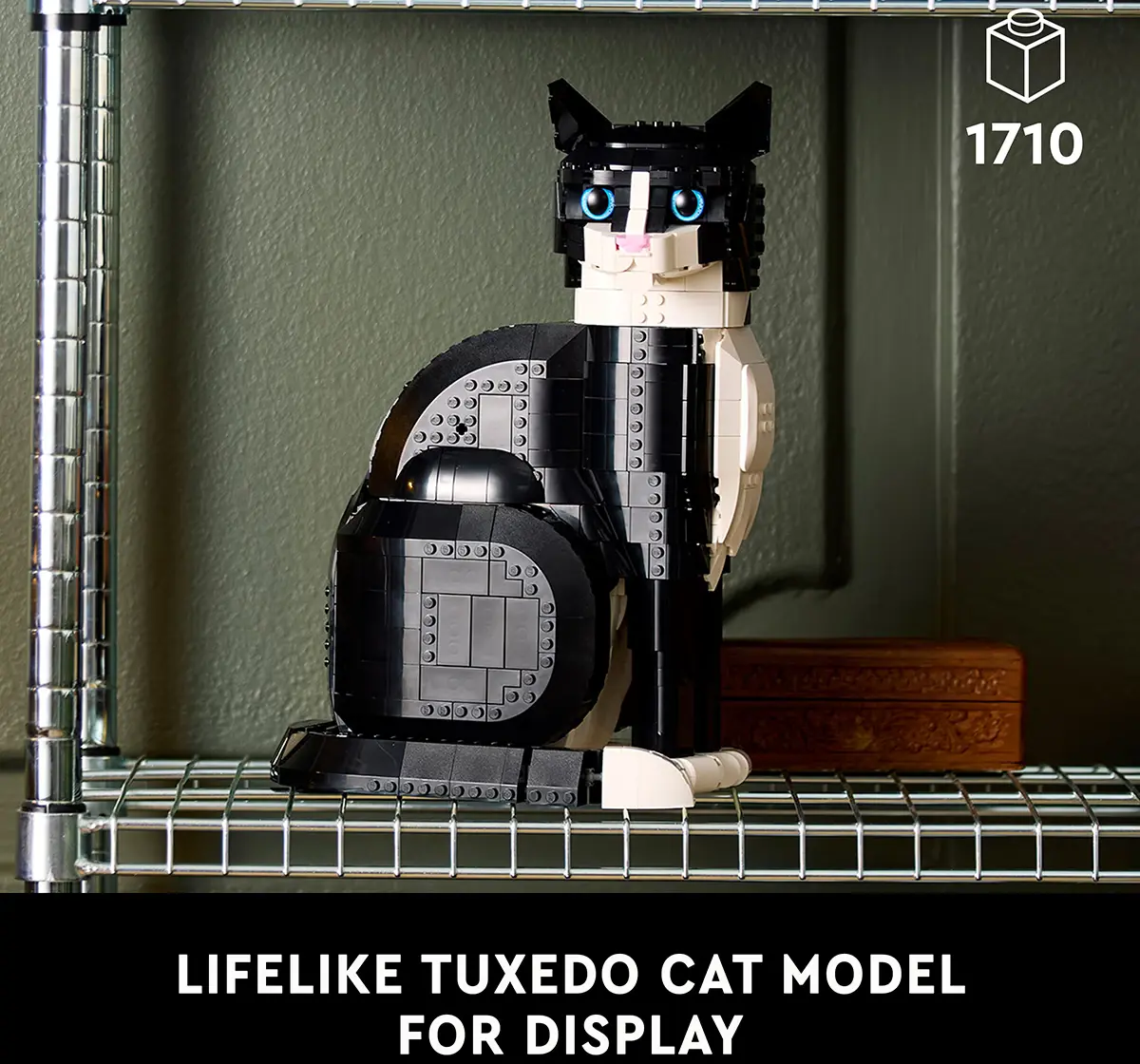 LEGO Ideas Tuxedo Cat, Gift Idea For Animal-Lovers 21349 (1710 Pieces)