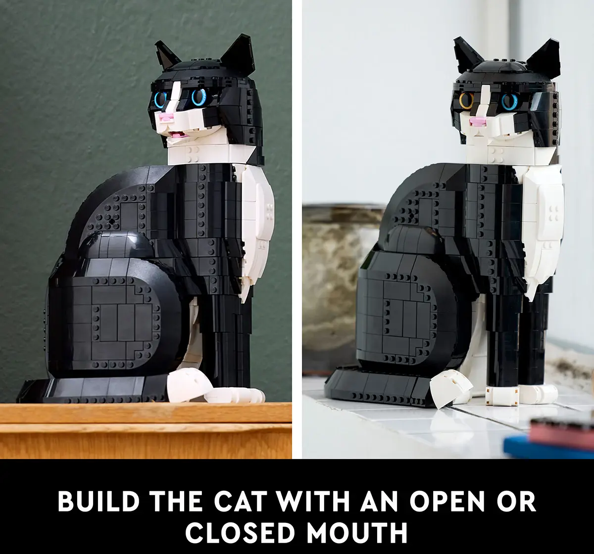 LEGO Ideas Tuxedo Cat, Gift Idea For Animal-Lovers 21349 (1710 Pieces)