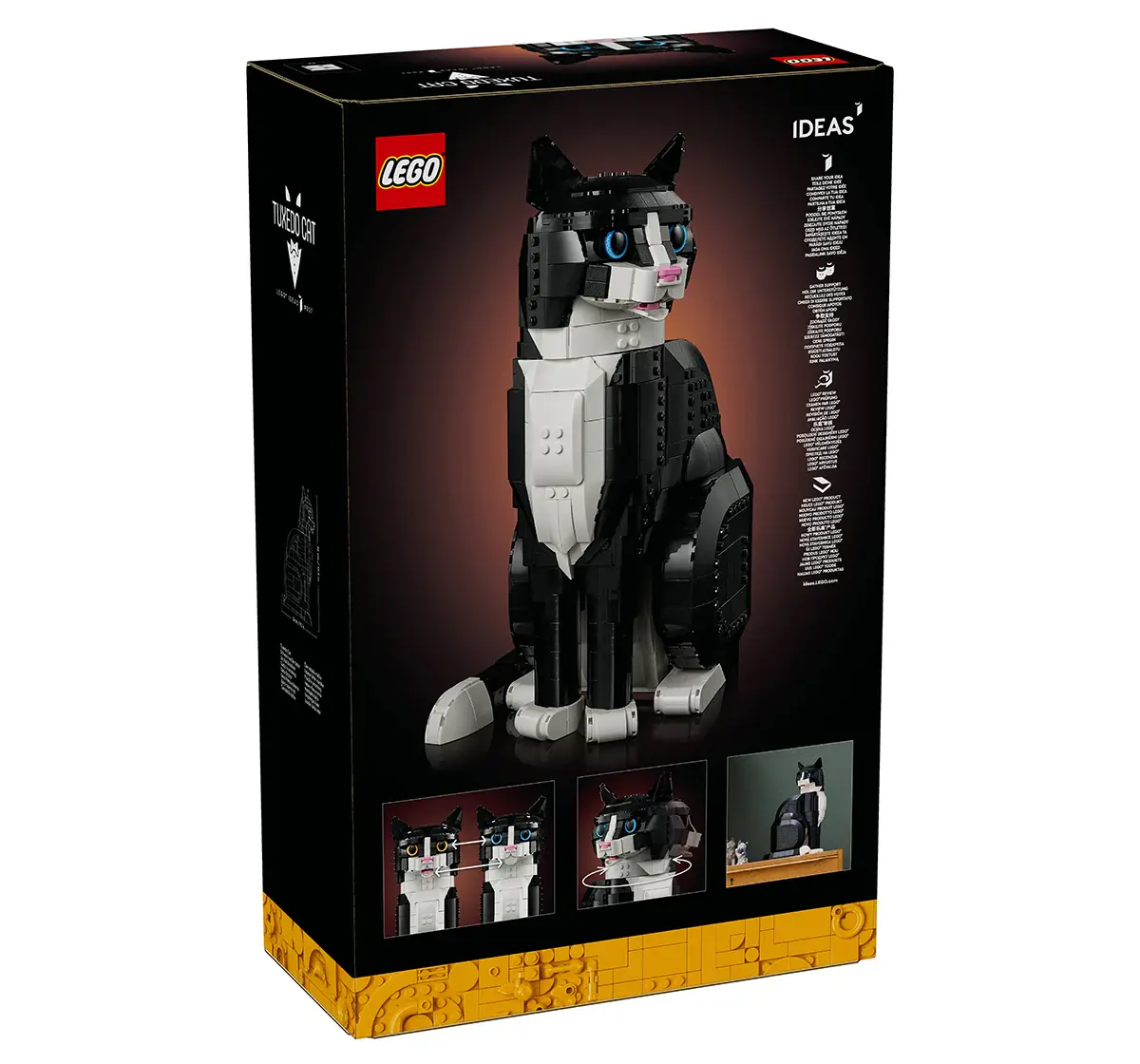 LEGO Ideas Tuxedo Cat, Gift Idea For Animal-Lovers 21349 (1710 Pieces)