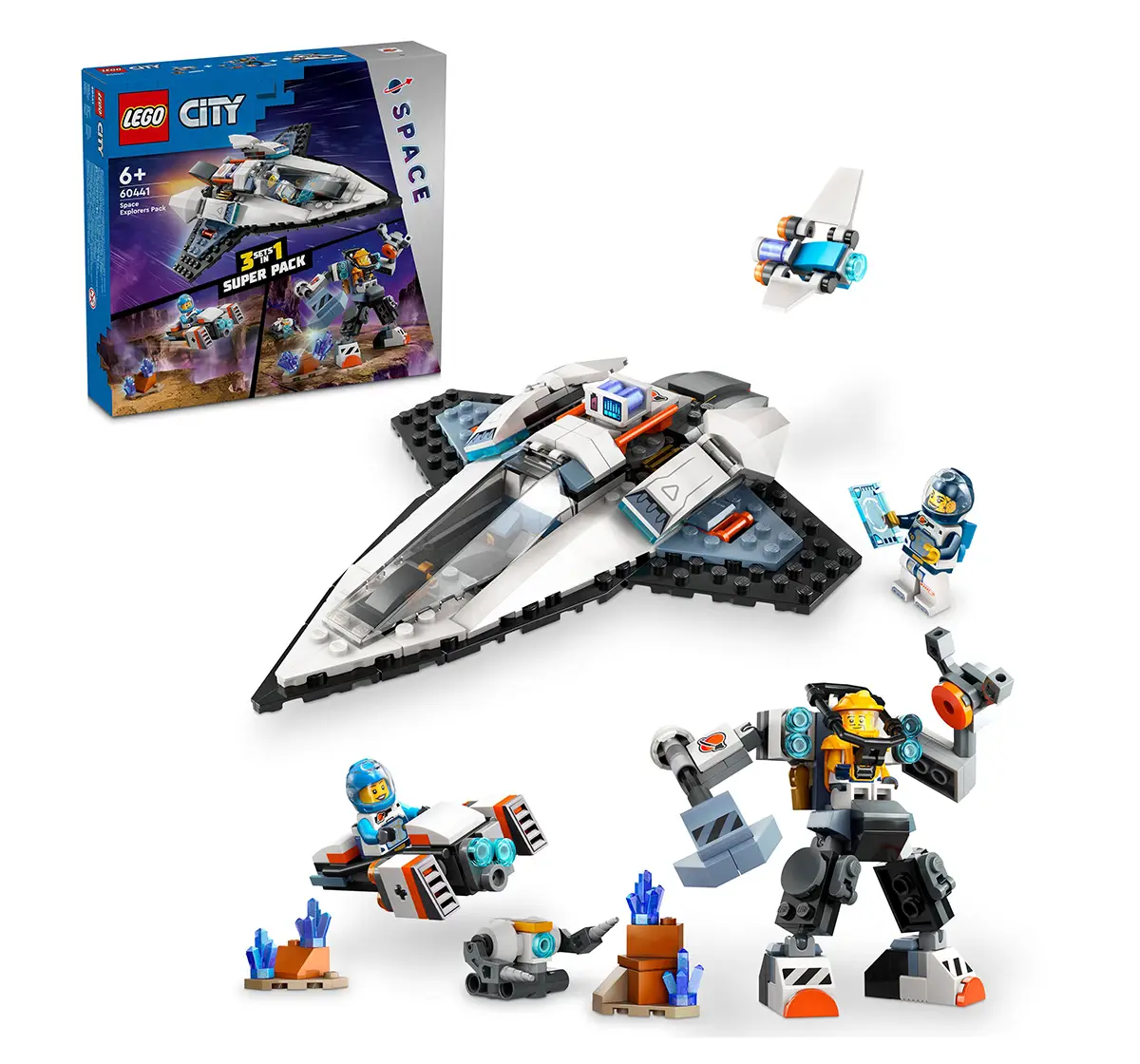 Lego City Space Explorers Pack Kids’ Playset Bundle 60441 (426 Pieces)