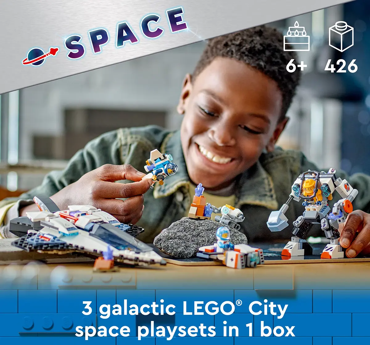 Lego City Space Explorers Pack Kids’ Playset Bundle 60441 (426 Pieces)