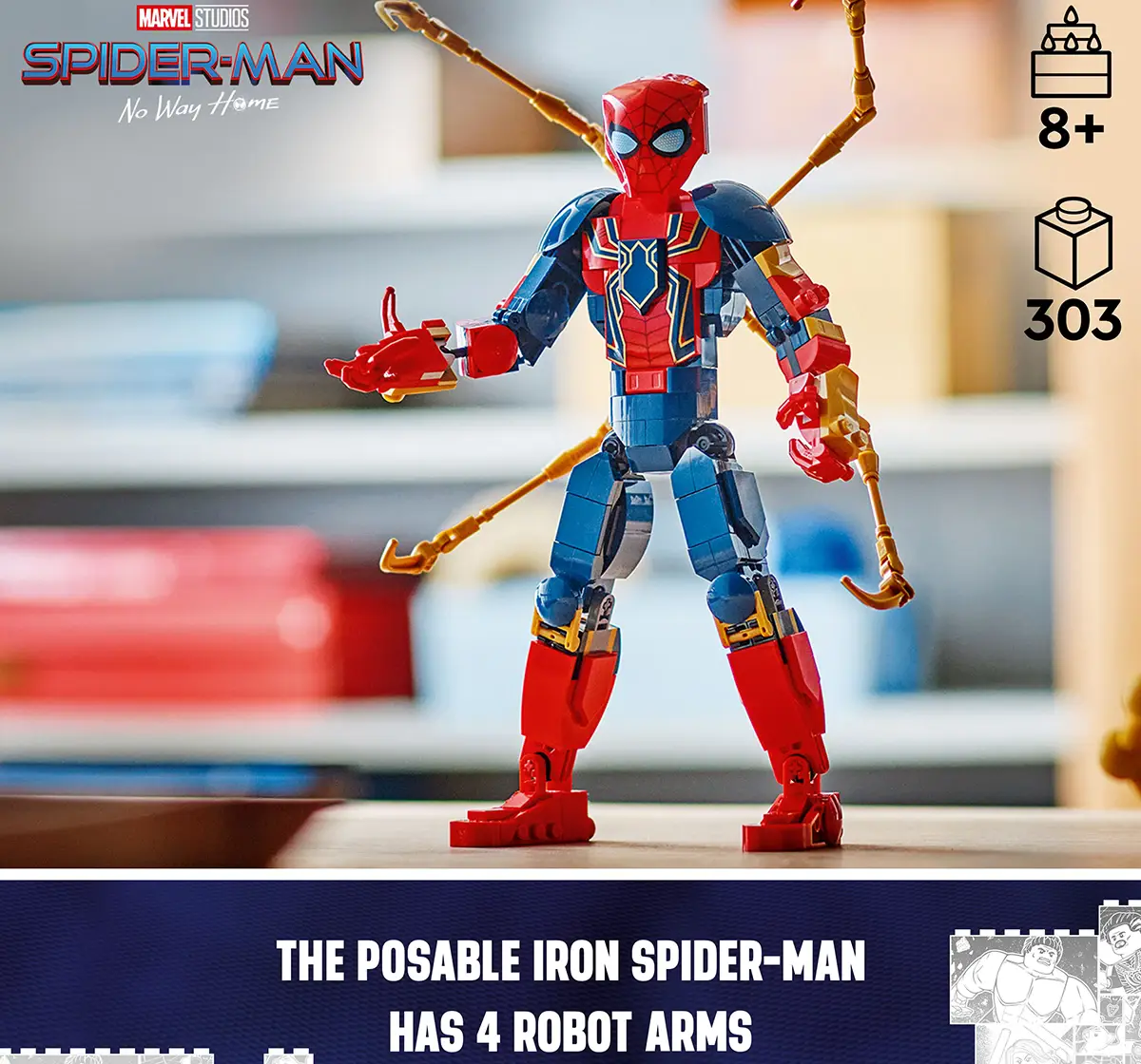 LEGO Marvel Iron Spider-Man Construction Figure 76298 (303 Pieces)