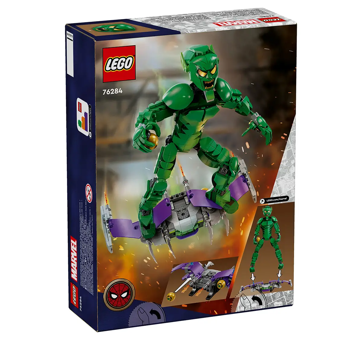 LEGO Marvel Green Goblin Construction Figure 76284 (471 Pieces)