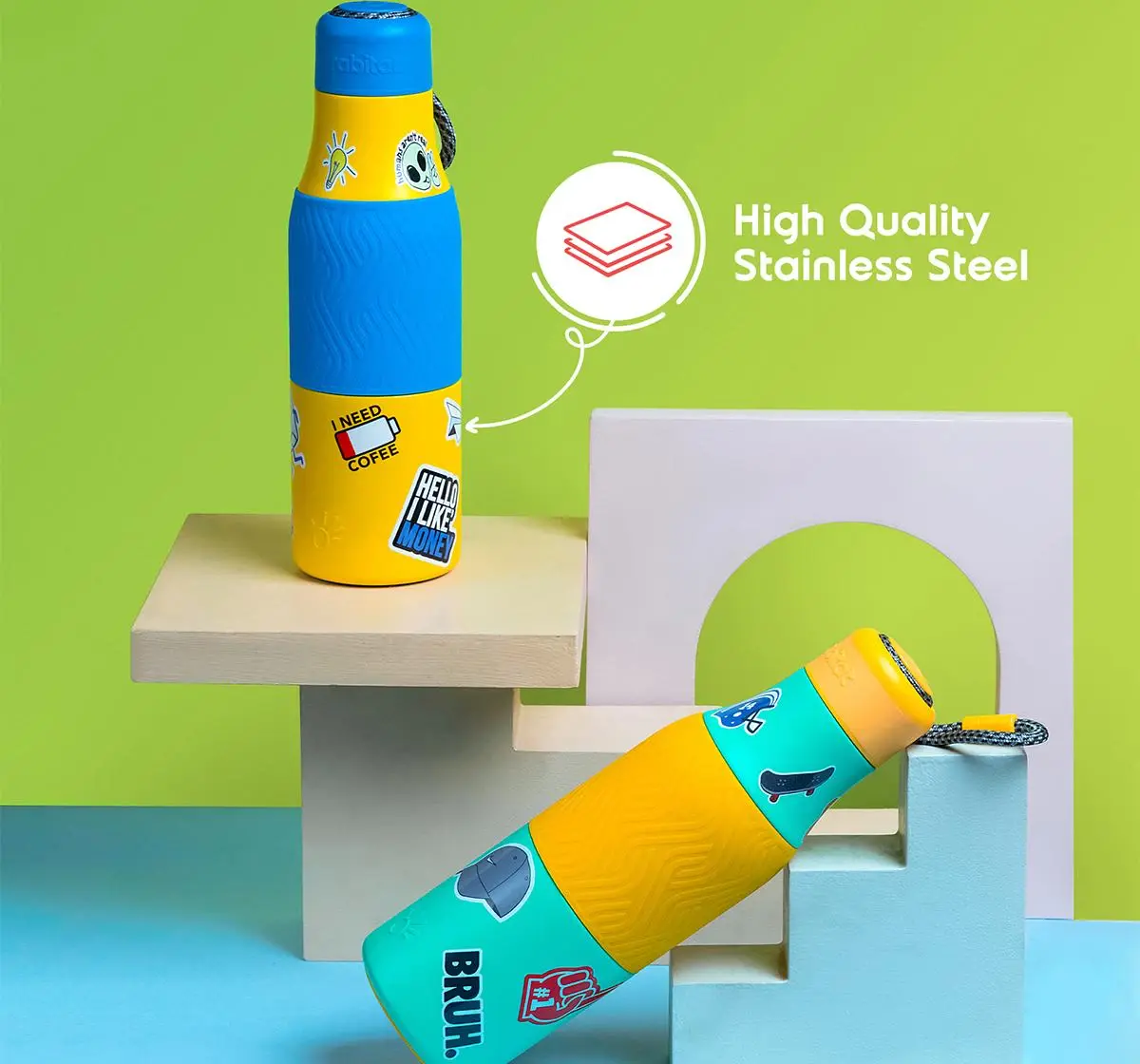 Rabitat Zappy Insulated Stainless Steel Bottle, 7Y+