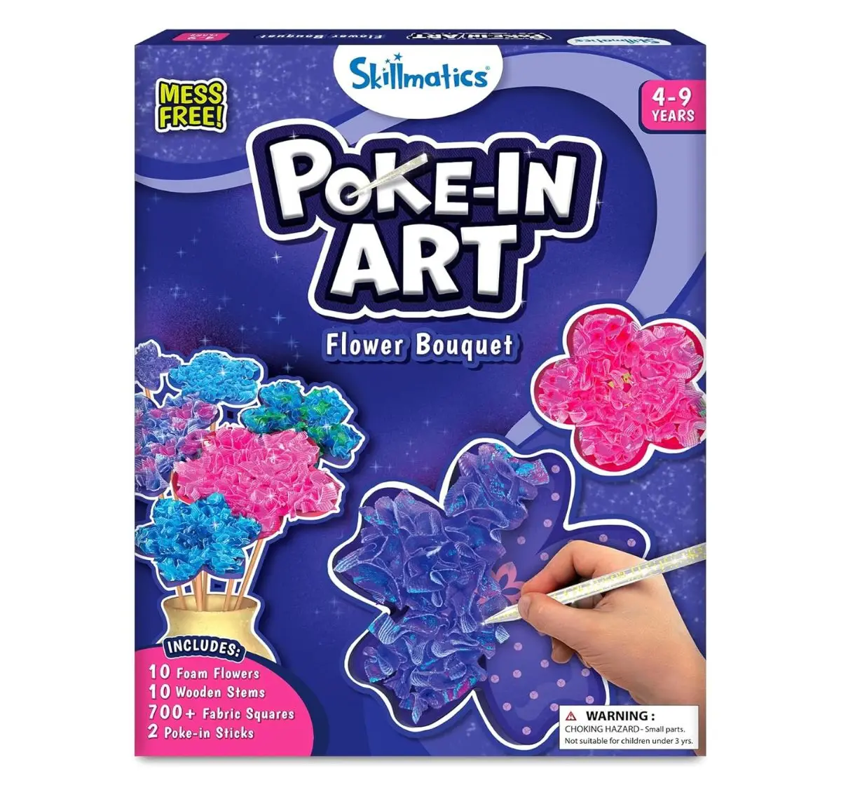 Skillmatics Poke-In Art: Flower Bouquet, No Mess Art For Kids, 4Y+