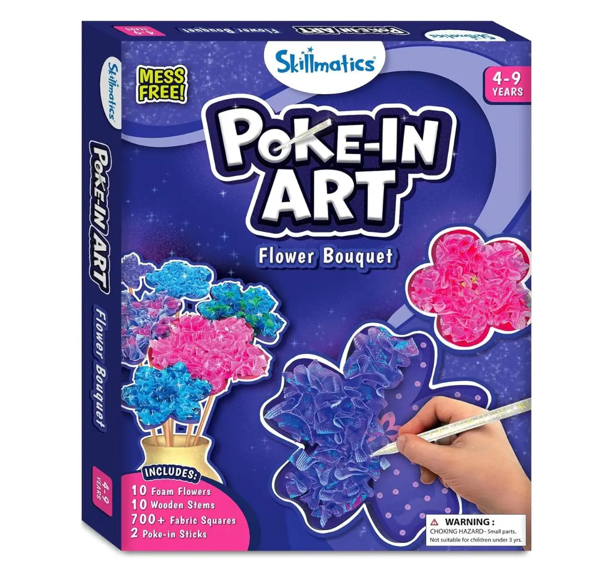Skillmatics Poke-In Art: Flower Bouquet, No Mess Art For Kids, 4Y+
