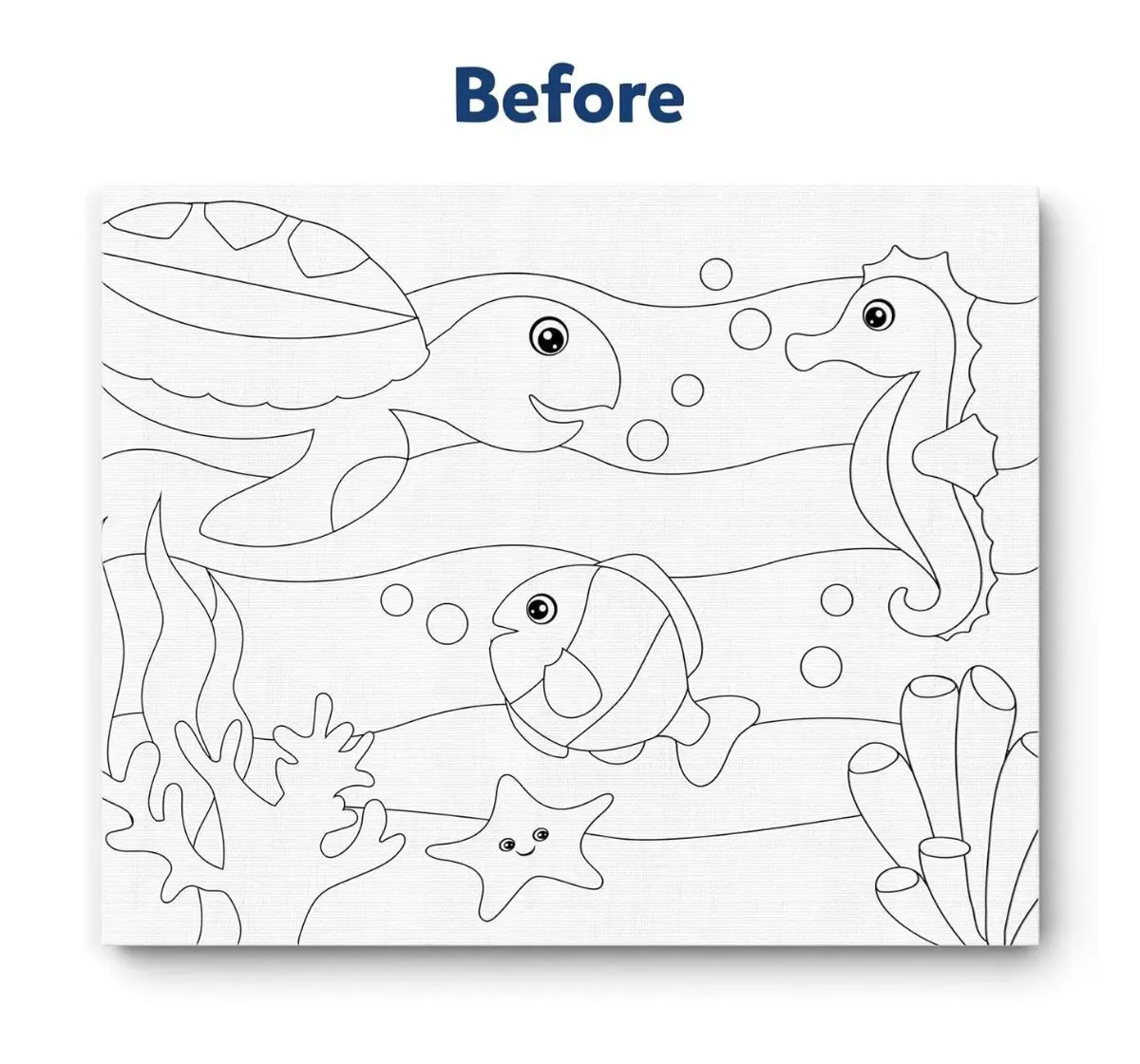 Skillmatics Colour With Clay: Under The Oceans, No Mess Art Clay Canvas, 5Y+