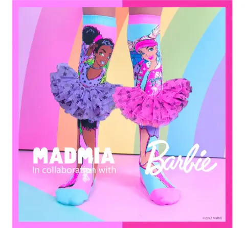 Madmia Barbie Extra Vibes Socks Multicolour Kids And Adults Size Ages 6-99