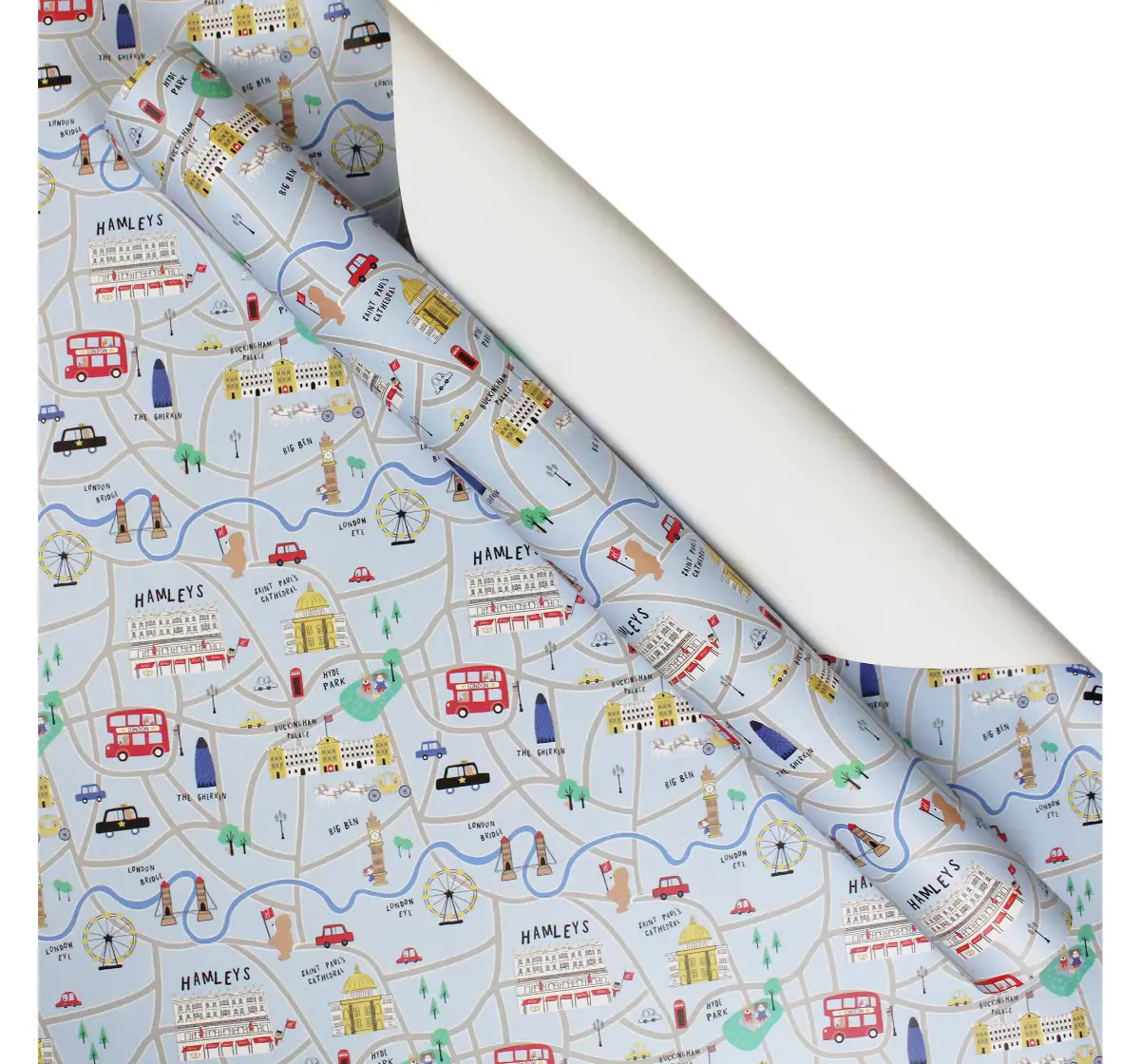 Hamleys Giftwrap Combo Map Strip and Golden, 3 Designs, 6 Sheets, 100GSM