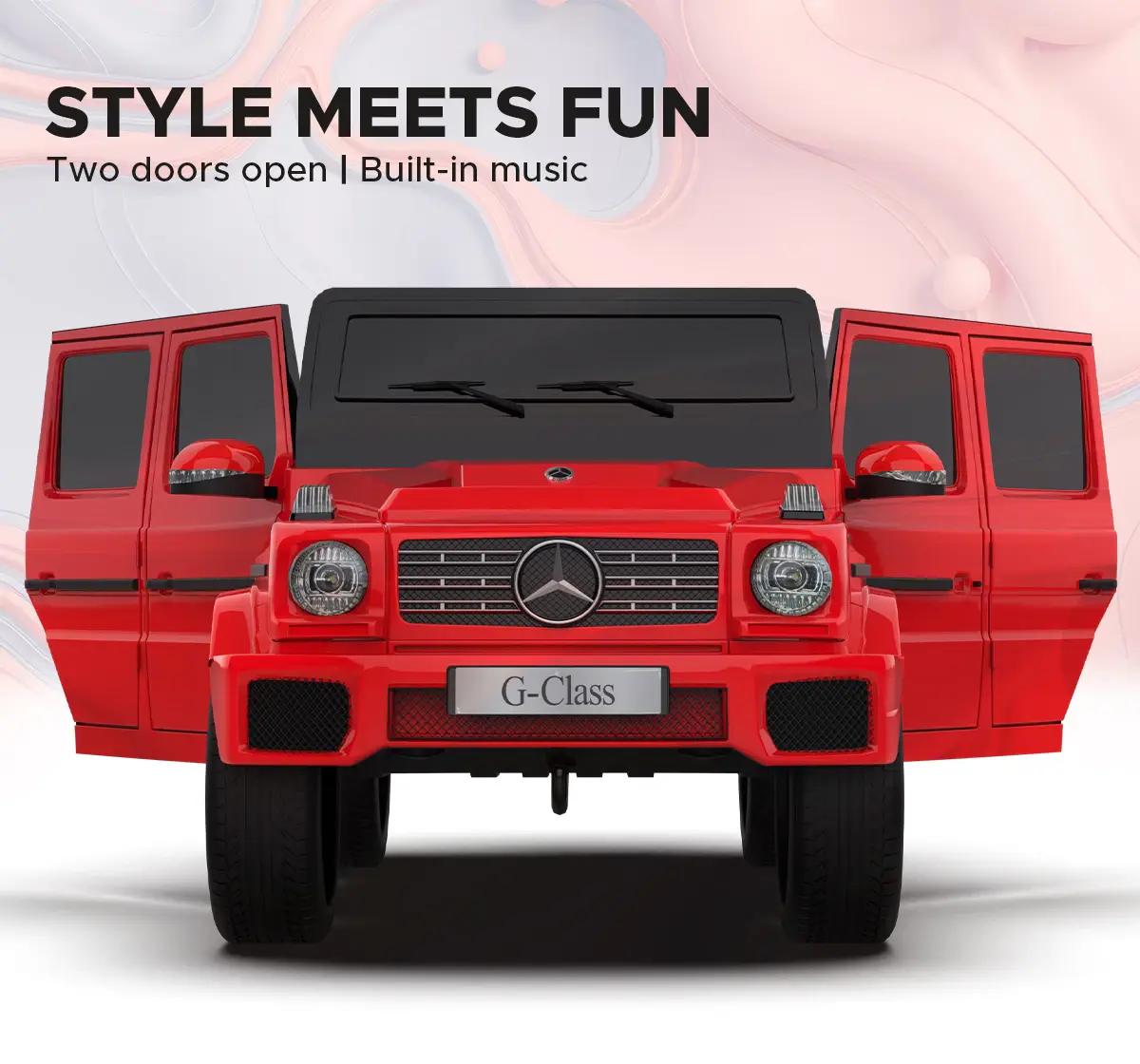 EMotorad Formula Fun Mercedes Benz G-Wagon Ride-On Car, Red, 3Y+, 6 Months Warranty