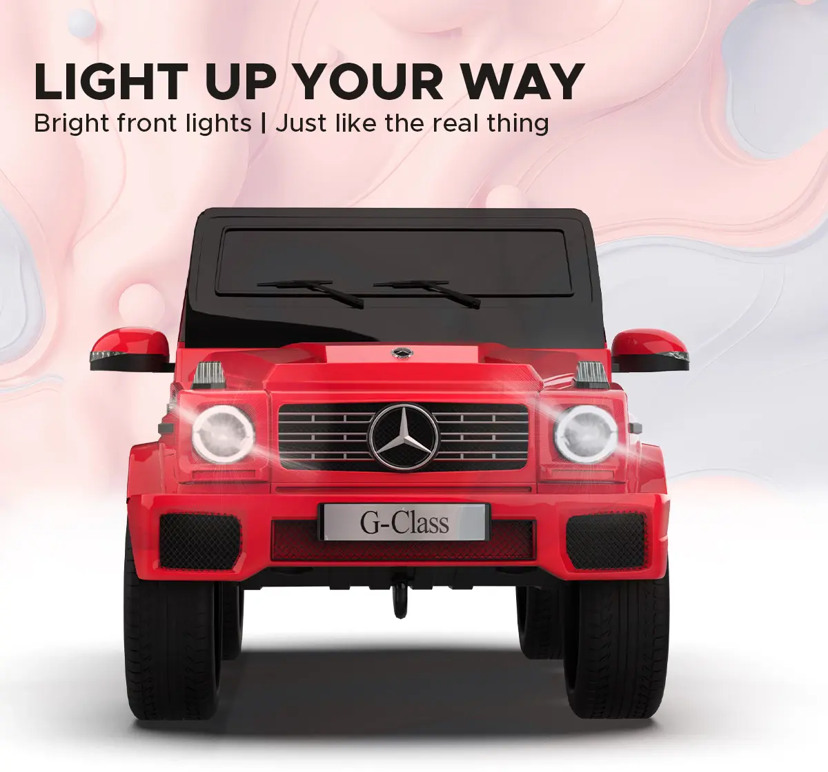 EMotorad Formula Fun Mercedes Benz G-Wagon Ride-On Car, Red, 3Y+, 6 Months Warranty