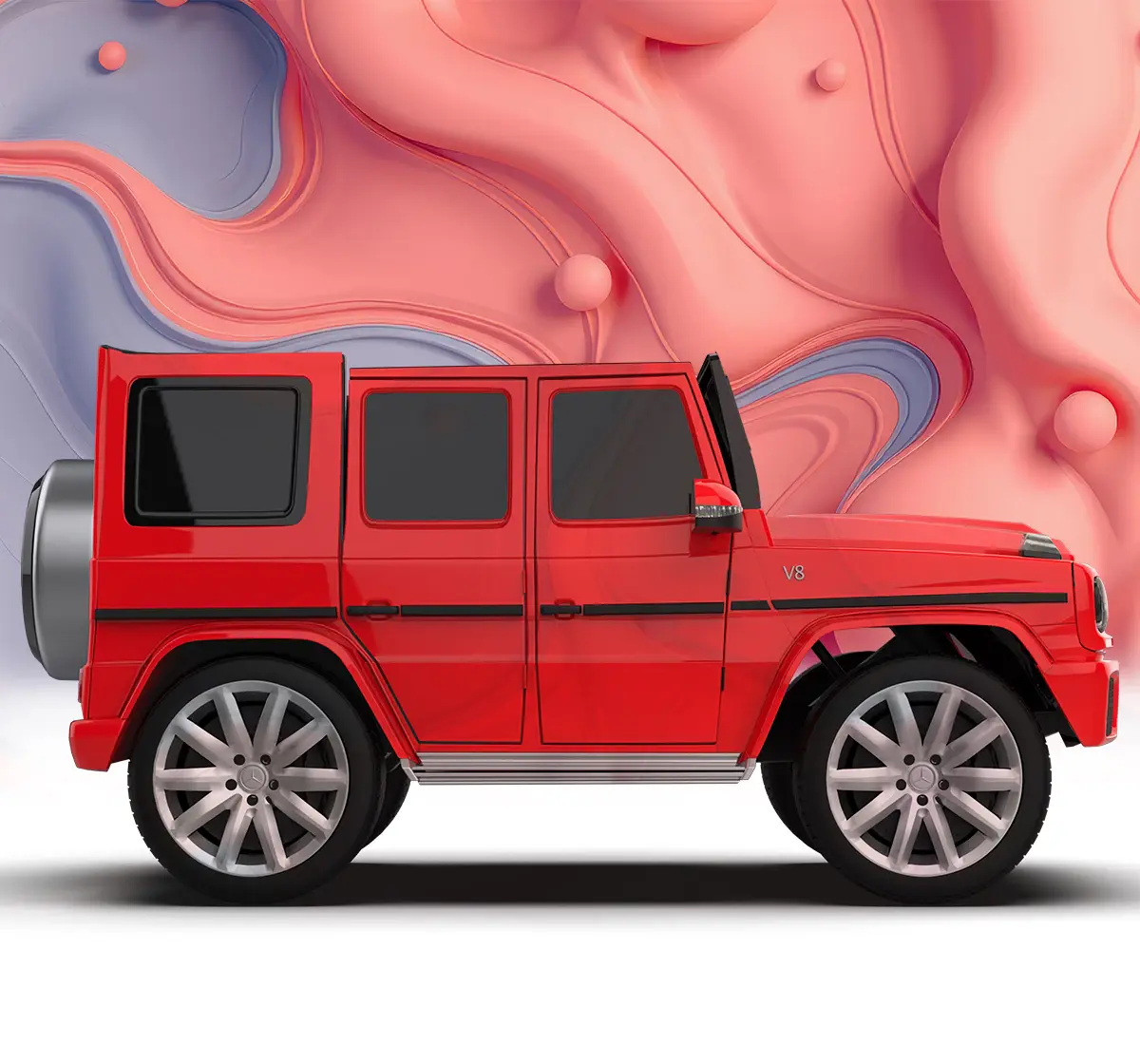 EMotorad Formula Fun Mercedes Benz G-Wagon Ride-On Car, Red, 3Y+, 6 Months Warranty