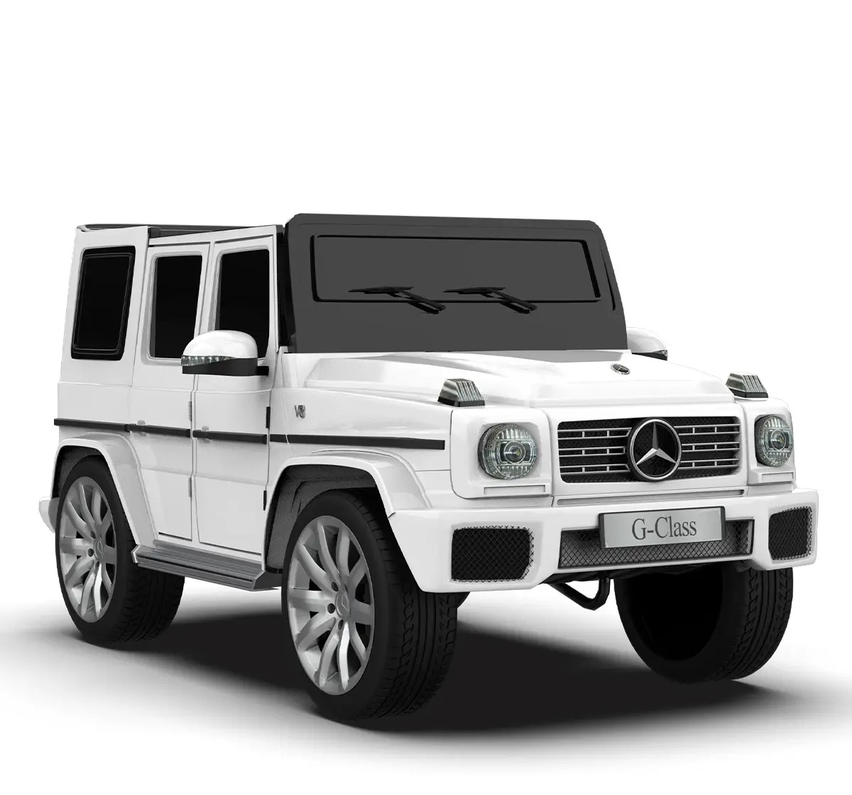 Emotorad Formula Fun Mercedes Benz G-Wagon Ride-On Car, White, 3Y+