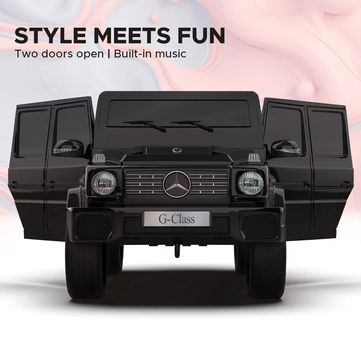 Emotorad Formula Fun Mercedes Benz G-Wagon Ride-On Car, Black, 3Y+