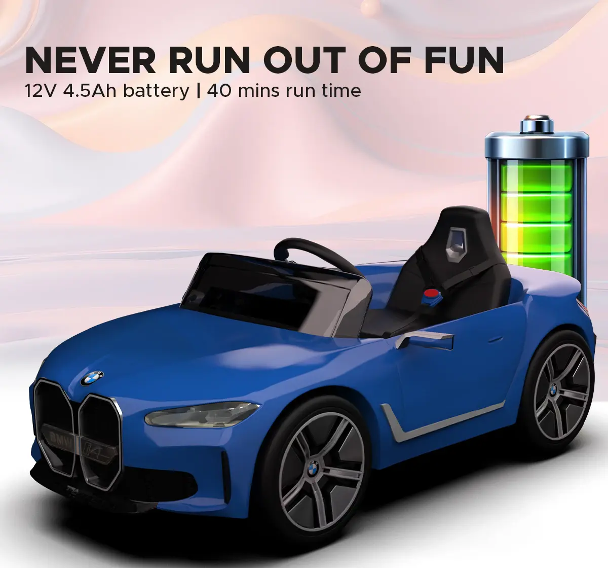 Emotorad Formula Fun Bmw I4 Ride-On Car, Blue, 3Y+