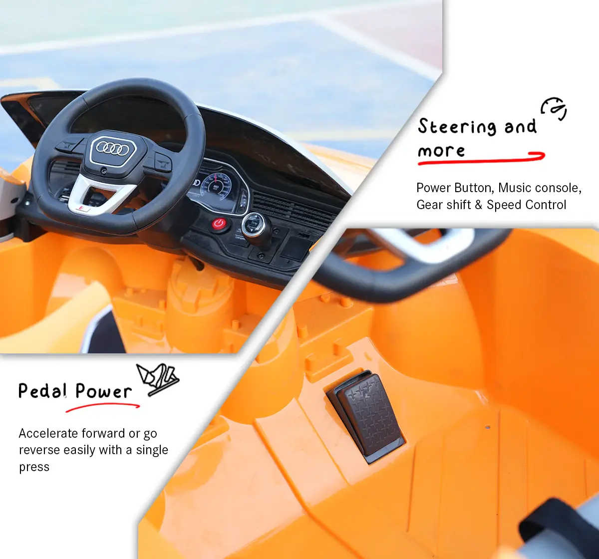 EMotorad Formula Fun AUDI Q8 TOY CAR (Orange), 3Y+