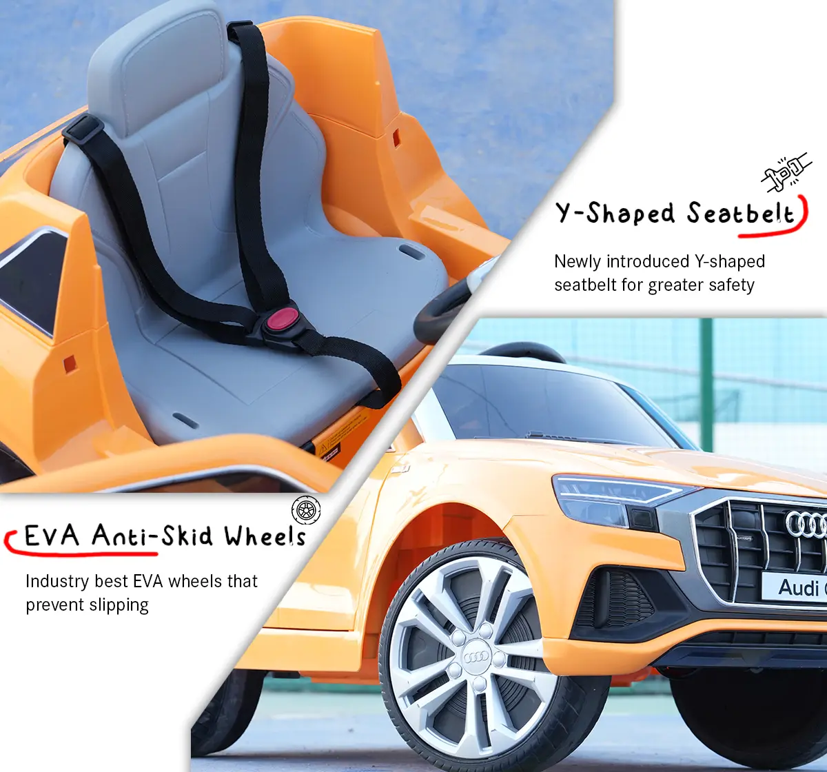 EMotorad Formula Fun AUDI Q8 TOY CAR (Orange), 3Y+