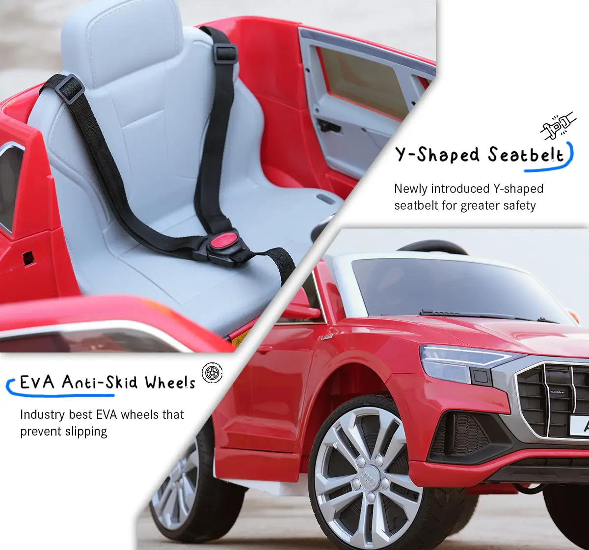 EMotorad Formula Fun AUDI Q8 TOY CAR (Red), 3Y+