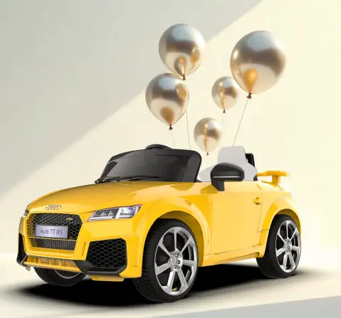 EMotorad Formula Fun AUDI TT RS TOY CAR (Yellow), 3Y+