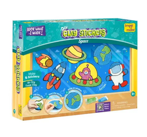 Imagimake Clay Stickers - Space Adventure, 3Y+