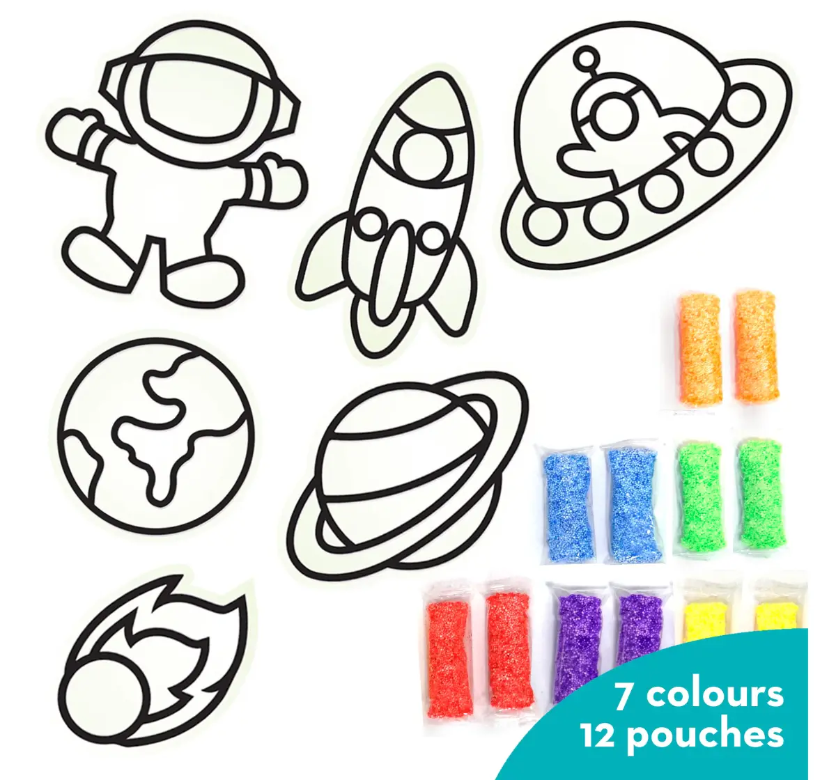 Imagimake Clay Stickers - Space Adventure, 3Y+