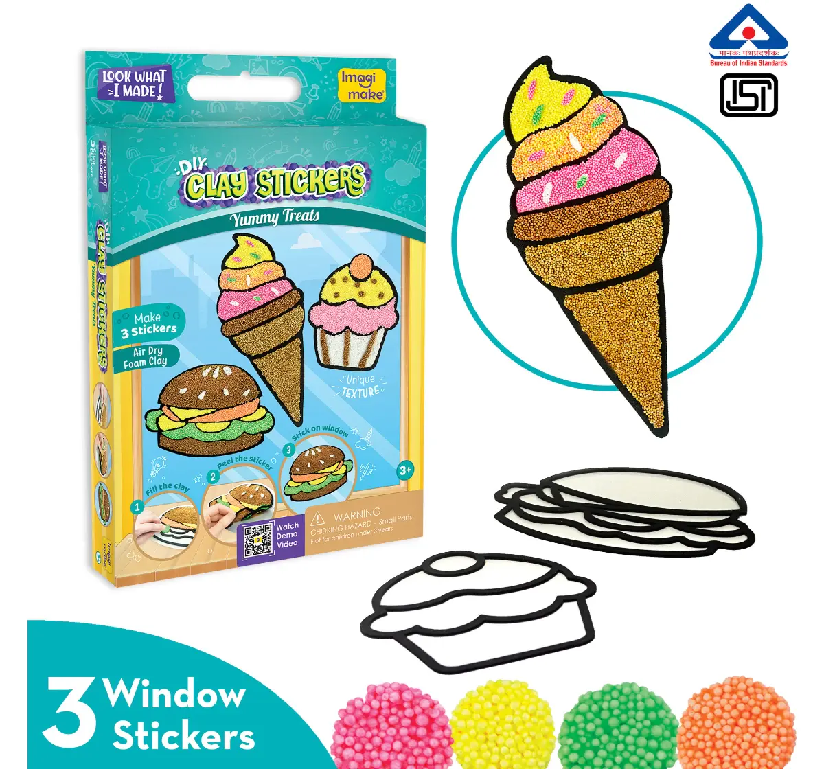 Imagimake Clay Sticker - Yummy Treats, 3Y+