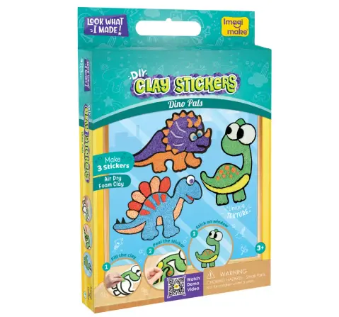 Imagimake Clay Sticker - Dino Pals, 3Y+