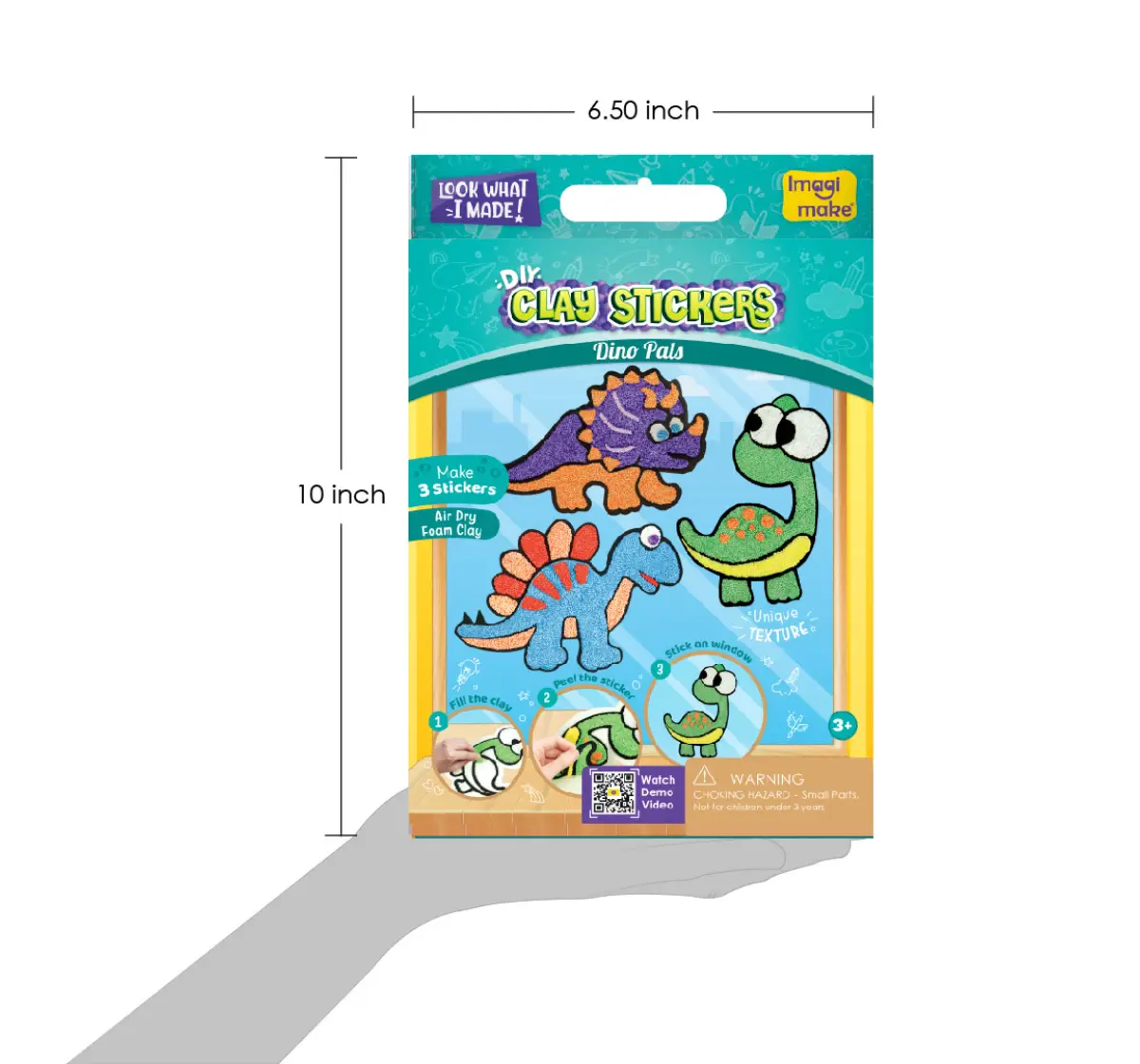 Imagimake Clay Sticker - Dino Pals, 3Y+