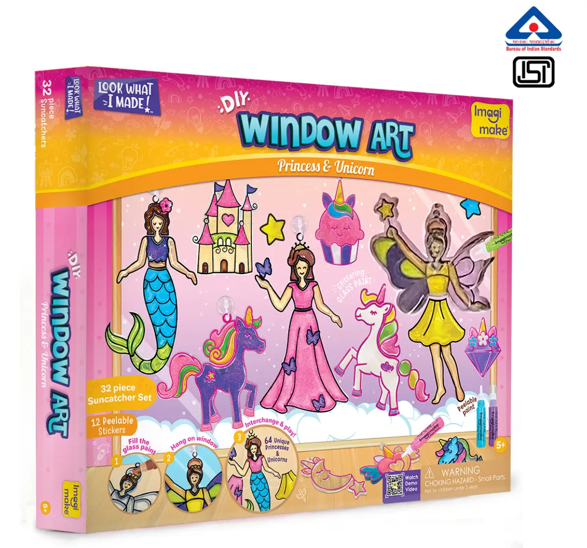 Imagimake Window Art Unicorn & Princess, 3Y+