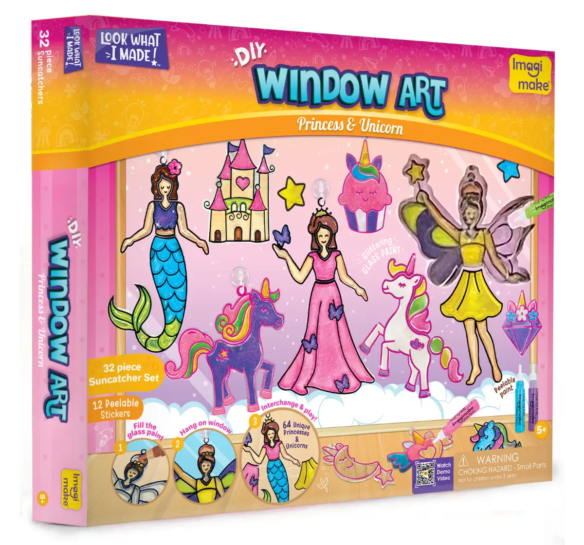 Imagimake Window Art Unicorn & Princess, 3Y+