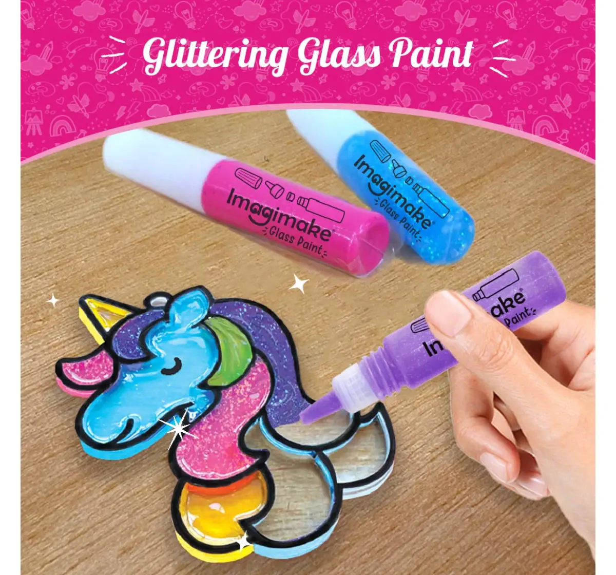 Imagimake Window Art Unicorn & Princess, 3Y+