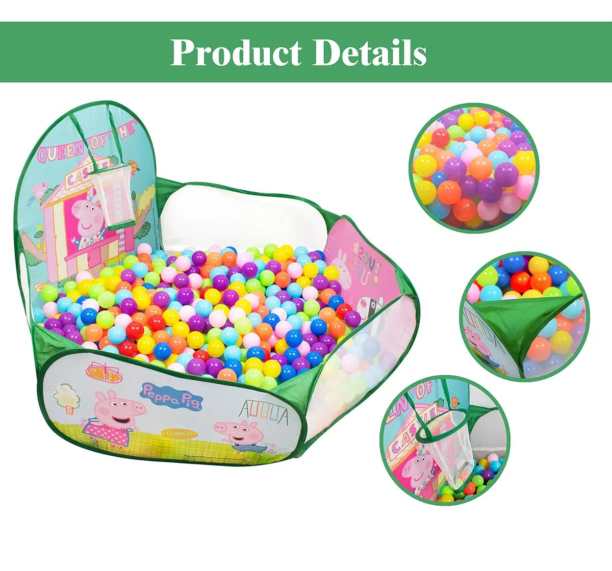 ITOYS Ball Pool with 50 Balls Peppa Pig, Multicolour, 2Y+