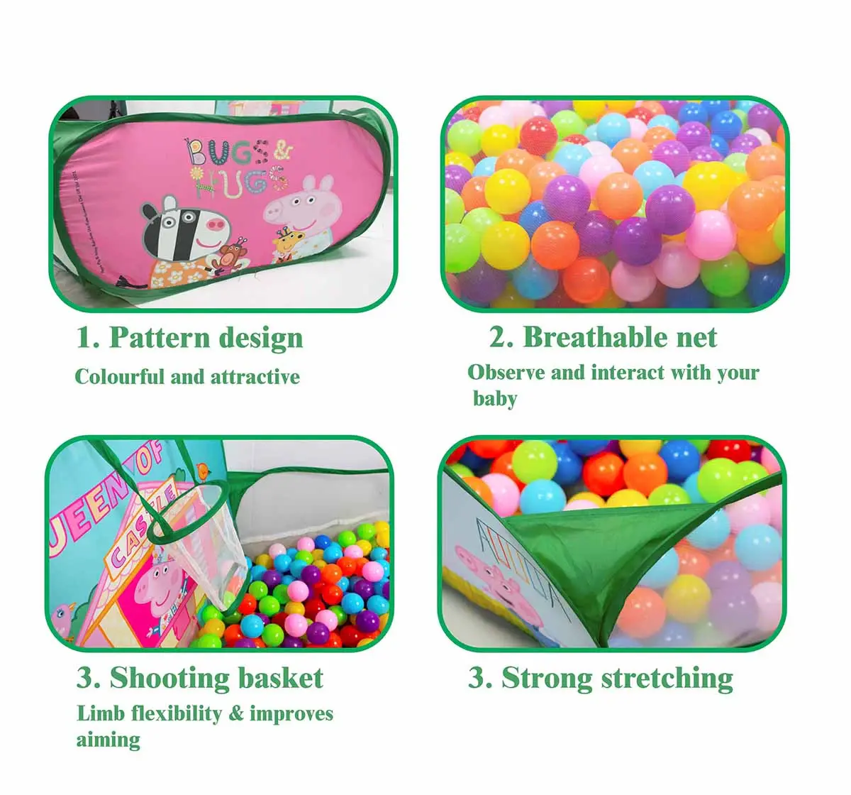 ITOYS Ball Pool with 50 Balls Peppa Pig, Multicolour, 2Y+