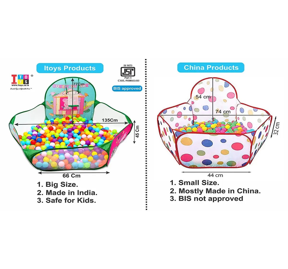 ITOYS Ball Pool with 50 Balls Peppa Pig, Multicolour, 2Y+