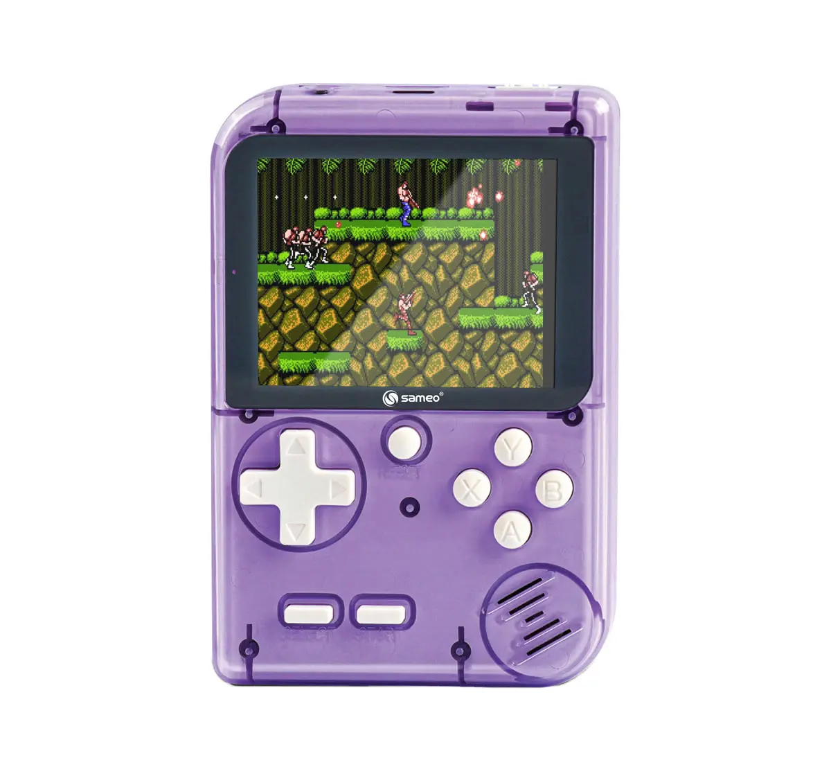 Sameo Dreamboy Retro Mini Handheld Rechargeable Video Game Console, 500 Classic Games, Compatible with TV, 8 Bit Classic, Ice Purple, 5Y+