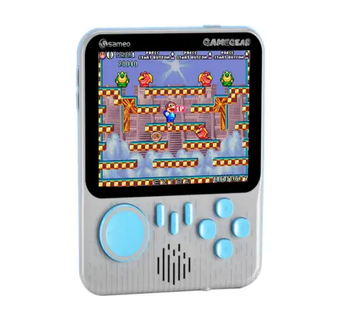 Sameo Gamegear Handheld Retro Mini Video Game Console, 666 Classic Games, Compatible with TV, 8 Bit Classic, Dolphin Grey, 5Y+