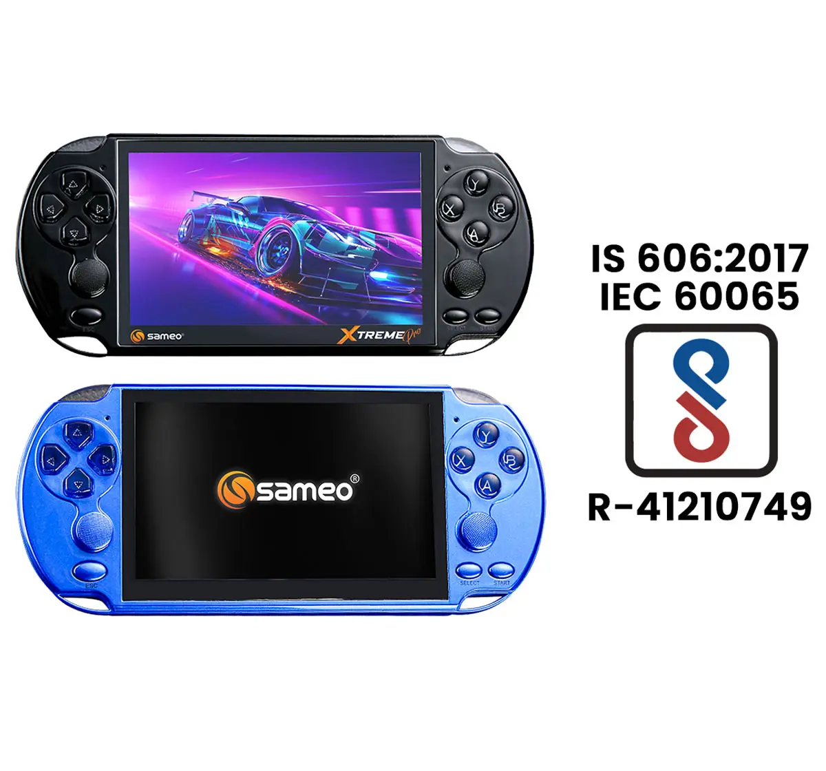 Sameo Xtreme Pro Hand-Held Video Gaming Console, 5000+ Games, Blue, 5Y+