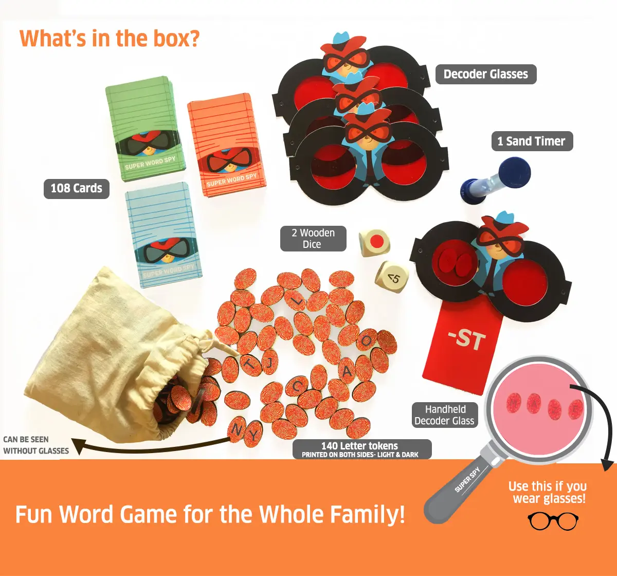 Chalk and Chuckles Chalk and Chuckles Super Word Spy Speedy Card Game of Word Play, 9Y+, Multicolour