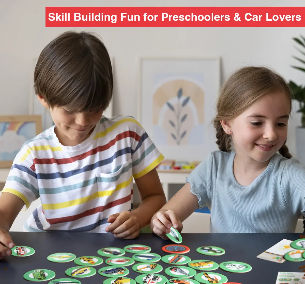 Chalk and Chuckles Eye See-Things That Go Game of Characterisitics, 3Y+, Multicolour