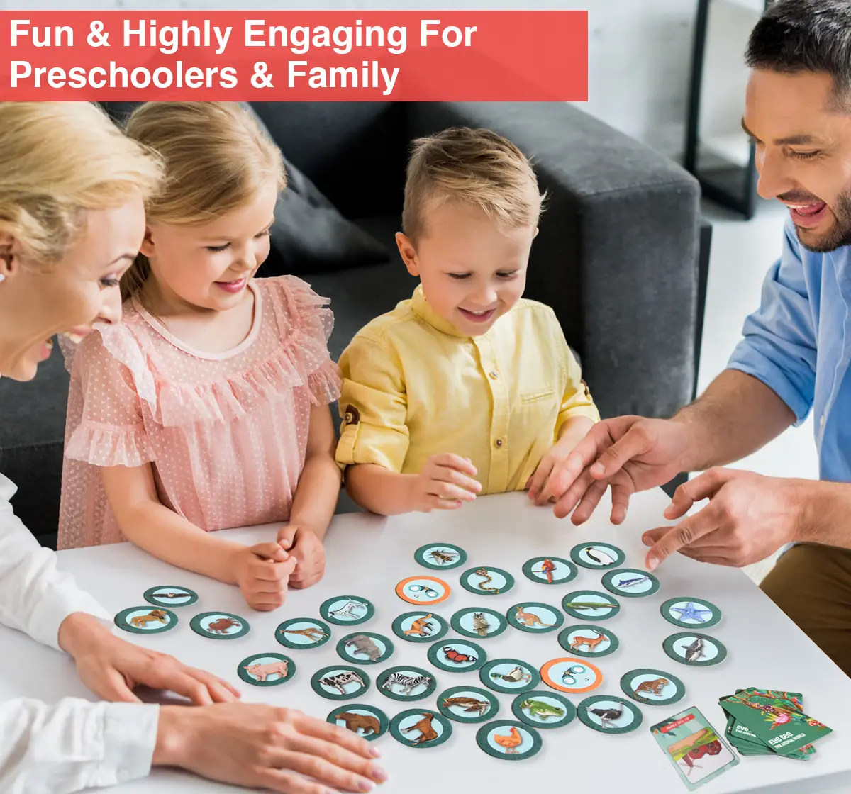 Chalk and Chuckles Eye See-Animals Game of Characterisitics, 3Y+, Multicolour