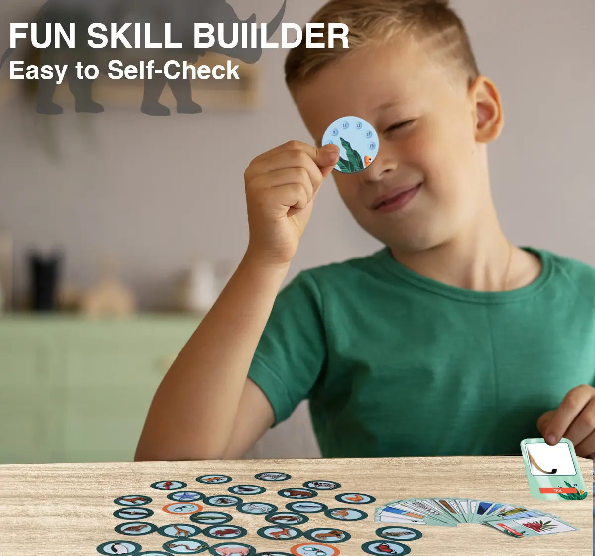 Chalk and Chuckles Eye See-Animals Game of Characterisitics, 3Y+, Multicolour