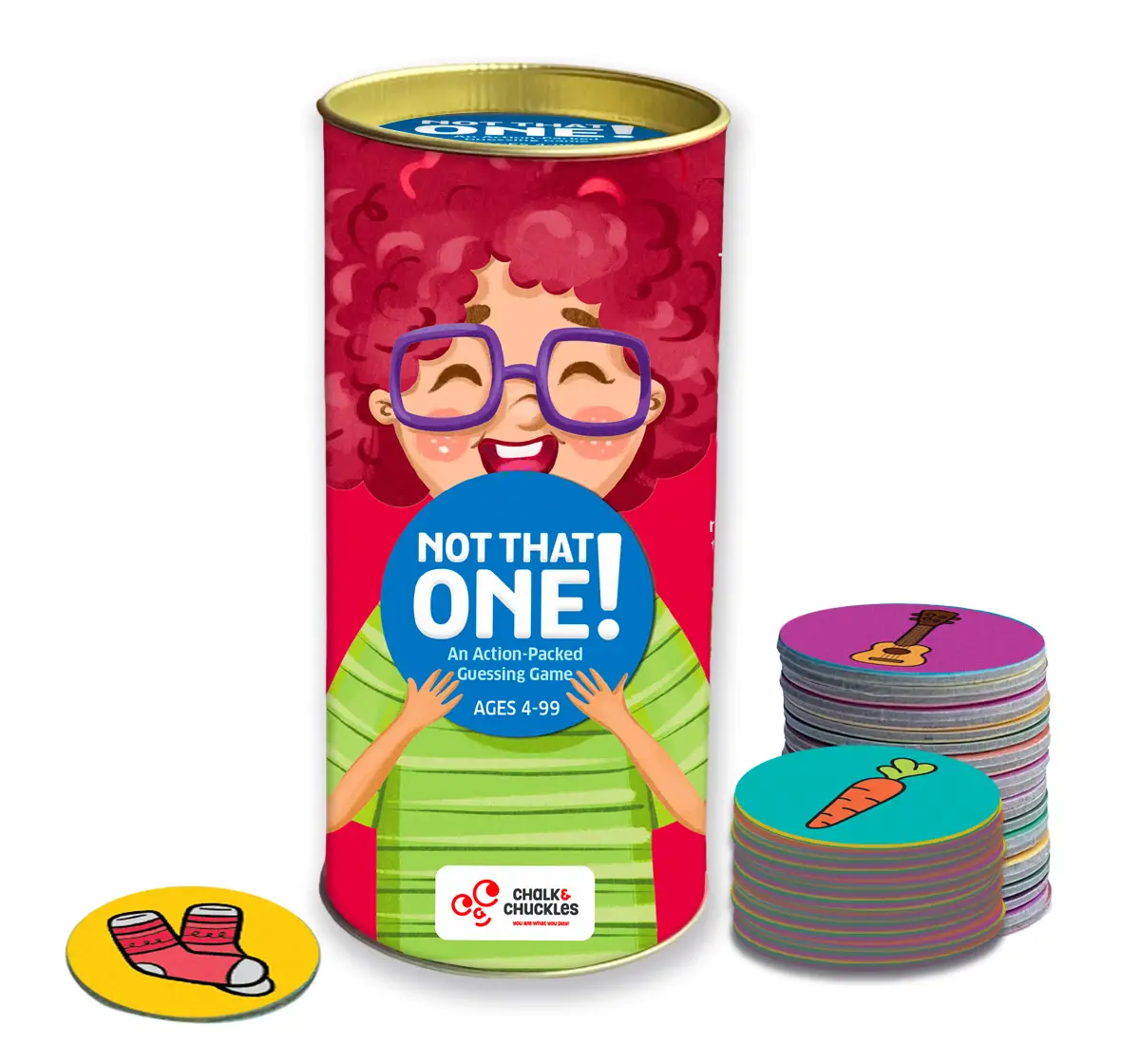 Chalk and Chuckles Not That One Action Packed Guessing Game, 4Y+, Multicolour