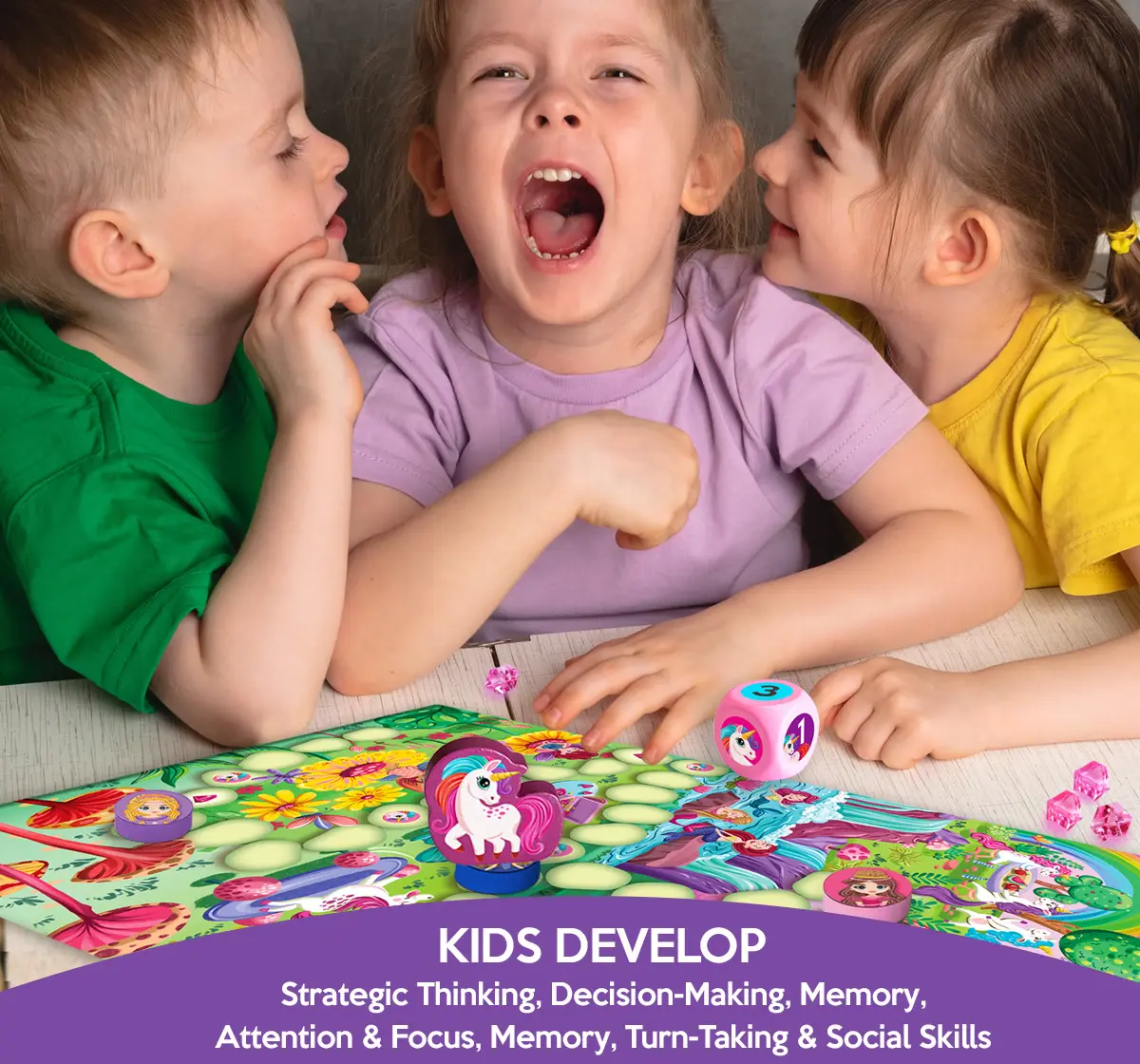 Chalk and Chuckles The Princess Race Board Game with a Magnetic Twist, 3Y+, Multicolour
